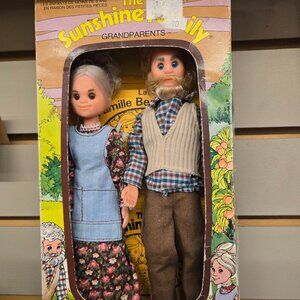 1970s VINTAGE SUNSHINE FAMILY GRANDPARENTS DOLL NEW IN BOX
